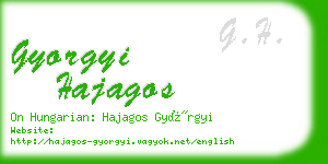 gyorgyi hajagos business card